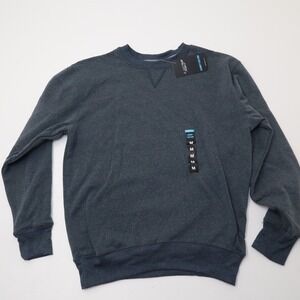 Starting Point Sweatshirt Mens Medium Gray Blue‎ Fleece Crew Neck Ultra Soft